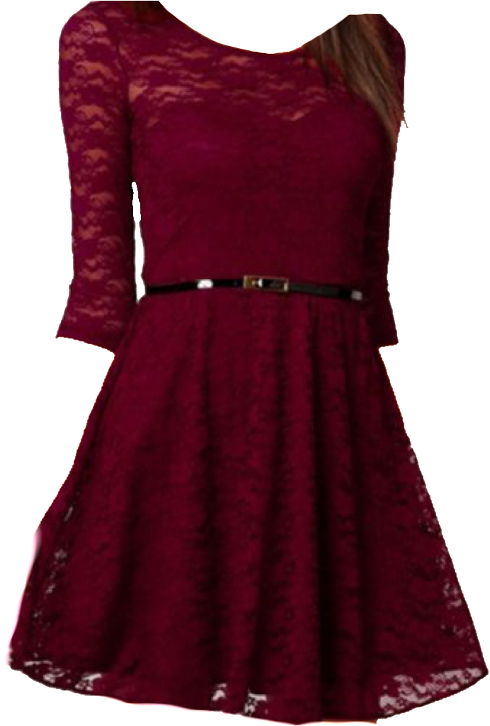 Red Dress Polyvore Moodboard Filler (805x1024), Png Download