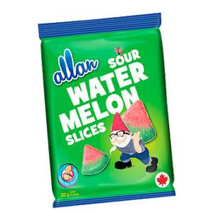 Allan Sour Watermelon Flavoured Slices - Allan Sour Watermelon Slices Gummy Candy 5 Oz. Bag (300x300), Png Download