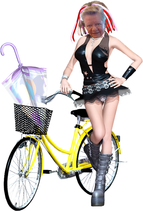 Un Grand Merci A Mon Amie Maryse Pour Ce Superbe Cadeau - Hybrid Bicycle (600x729), Png Download