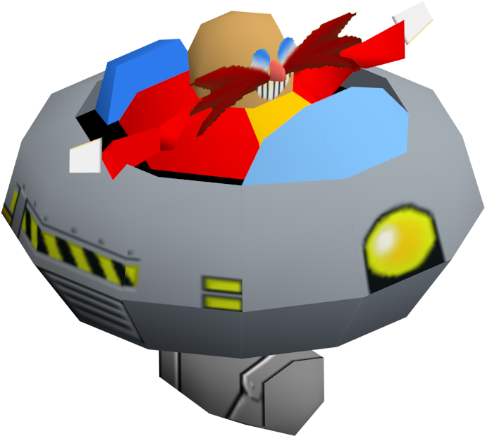 Sr-eggmanmodel - Dr Robotnik Sonic R (750x650), Png Download