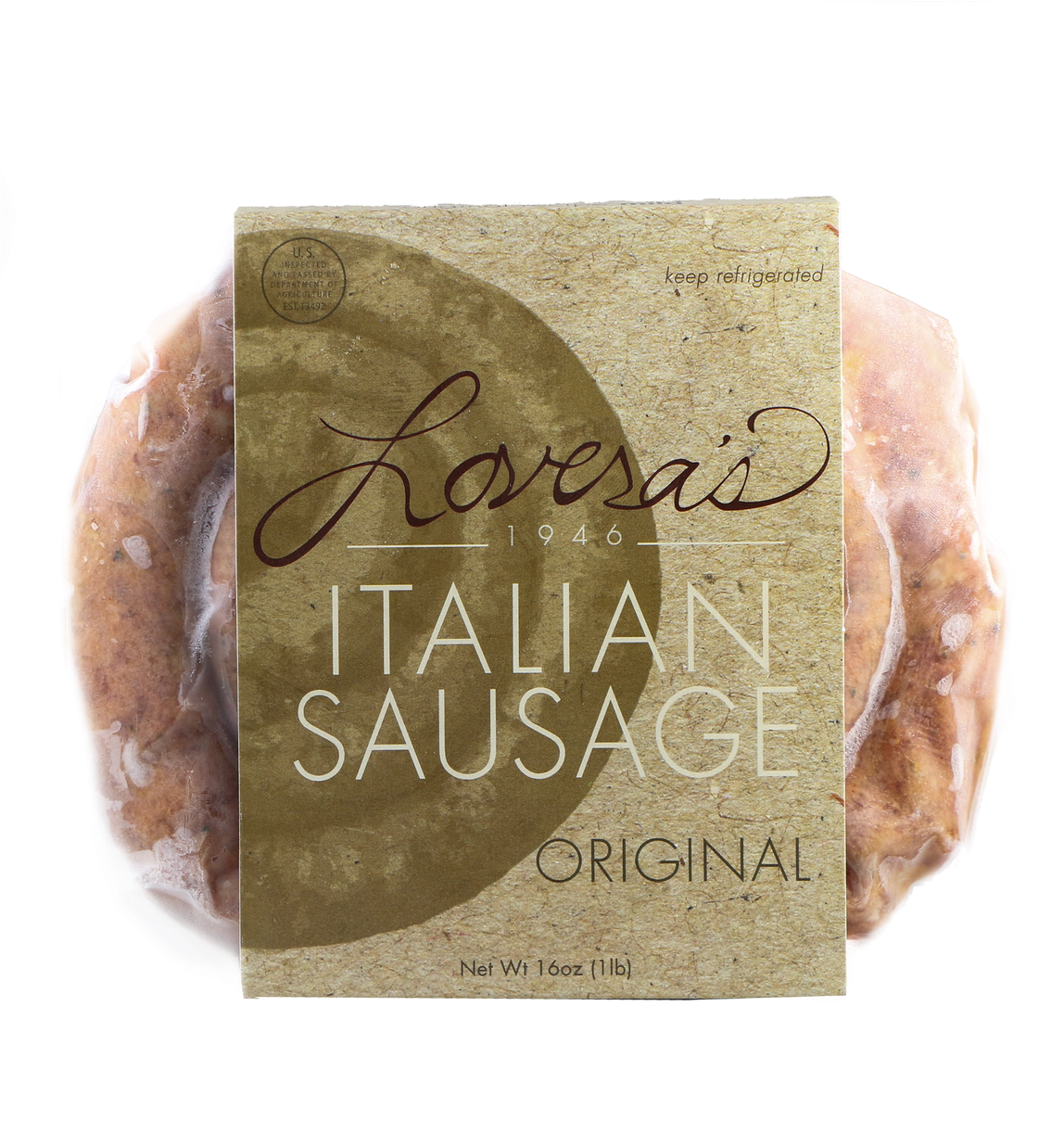 Original Italian Sausage - Lovera's Lovera Smoked Italian Sausage - 16oz (1188x1280), Png Download