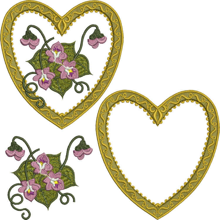 Antique Heart Design Set - Heart (750x750), Png Download