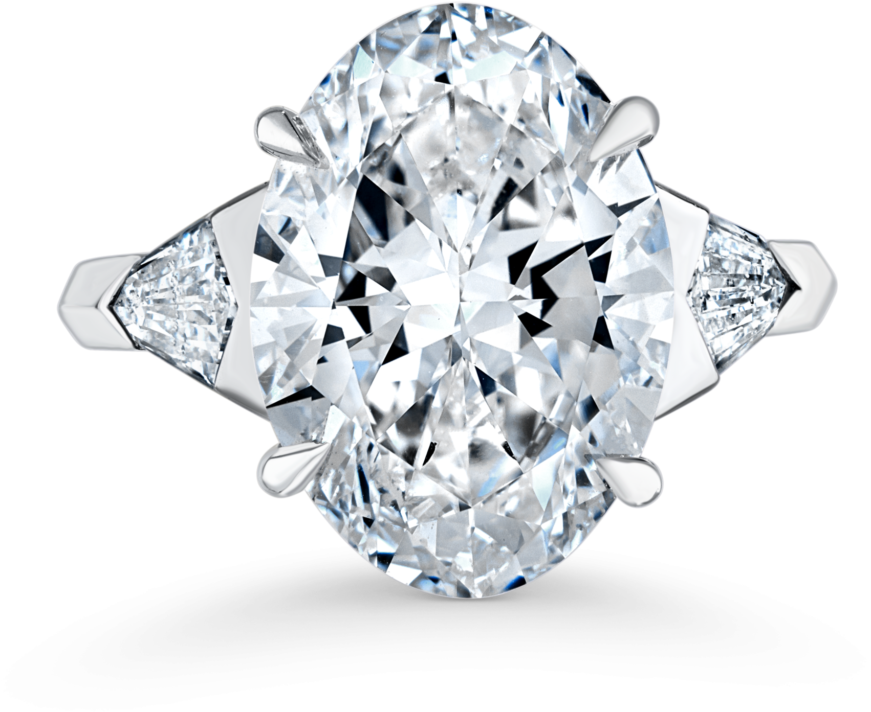 11 01 2426 Ring - Oval Engagement Ring With Shoulder (4000x4000), Png Download