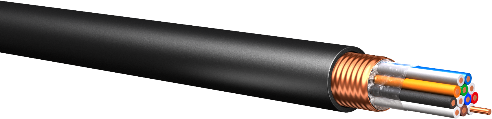 Filled Direct Burial Telephone Cable, Pe-39 - Fire System No 14 Awg Thhn Thwn (2550x1650), Png Download