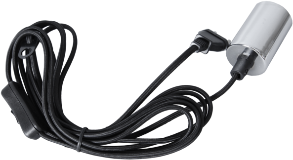 Cord Set E27 Stil - Lampenfassung Mit Kabel Und Stecker (600x600), Png Download