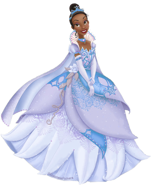 Princess Tiana In Her New Winter Blue Dress - Disney Princess Tiana Winter (549x655), Png Download