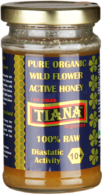 تابعنا - - Tiana Org Raw Active Flower Honey 250g X 1 (724x724), Png Download