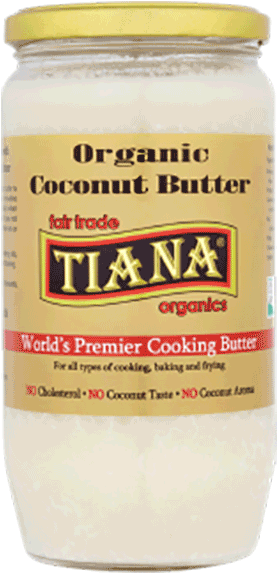 Organic 100% Pure Coconut Butter - Tiana Organic Coconut Butter (750 Ml) (600x600), Png Download