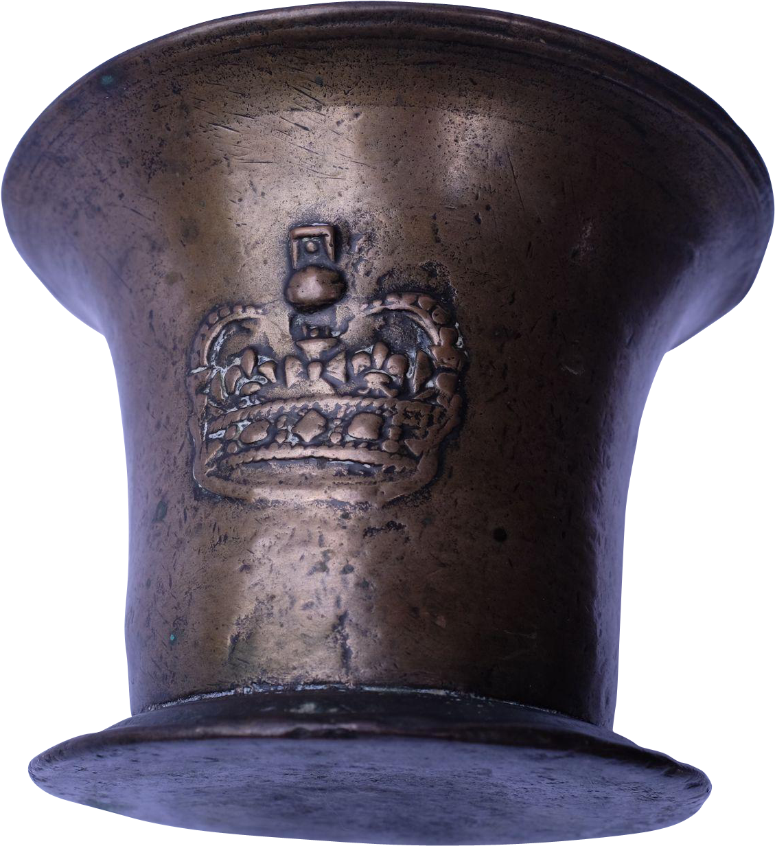 17th Century Bronze Mortar & Pestle With Royal Crown - 17th Century (1231x1231), Png Download