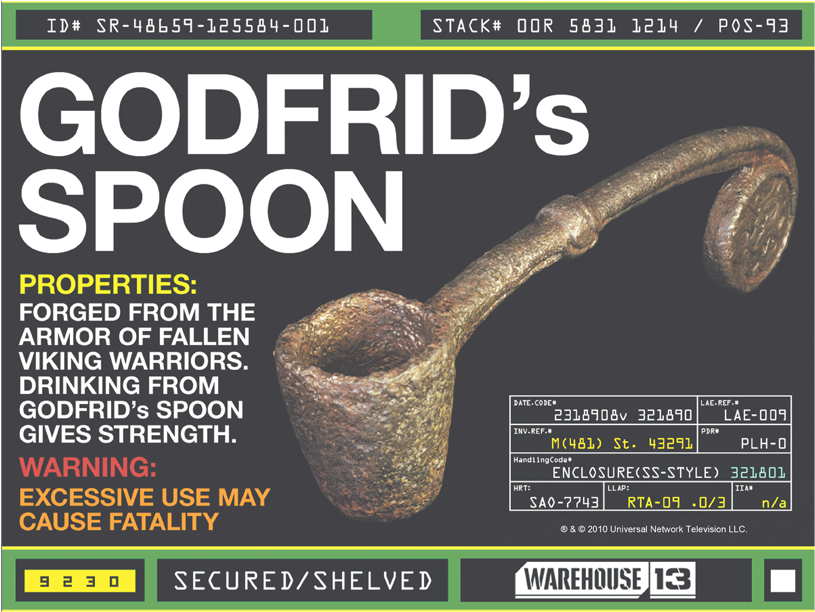 Warehouse 13 Godfrid Spoon Men's V Neck T Shirt (850x684), Png Download