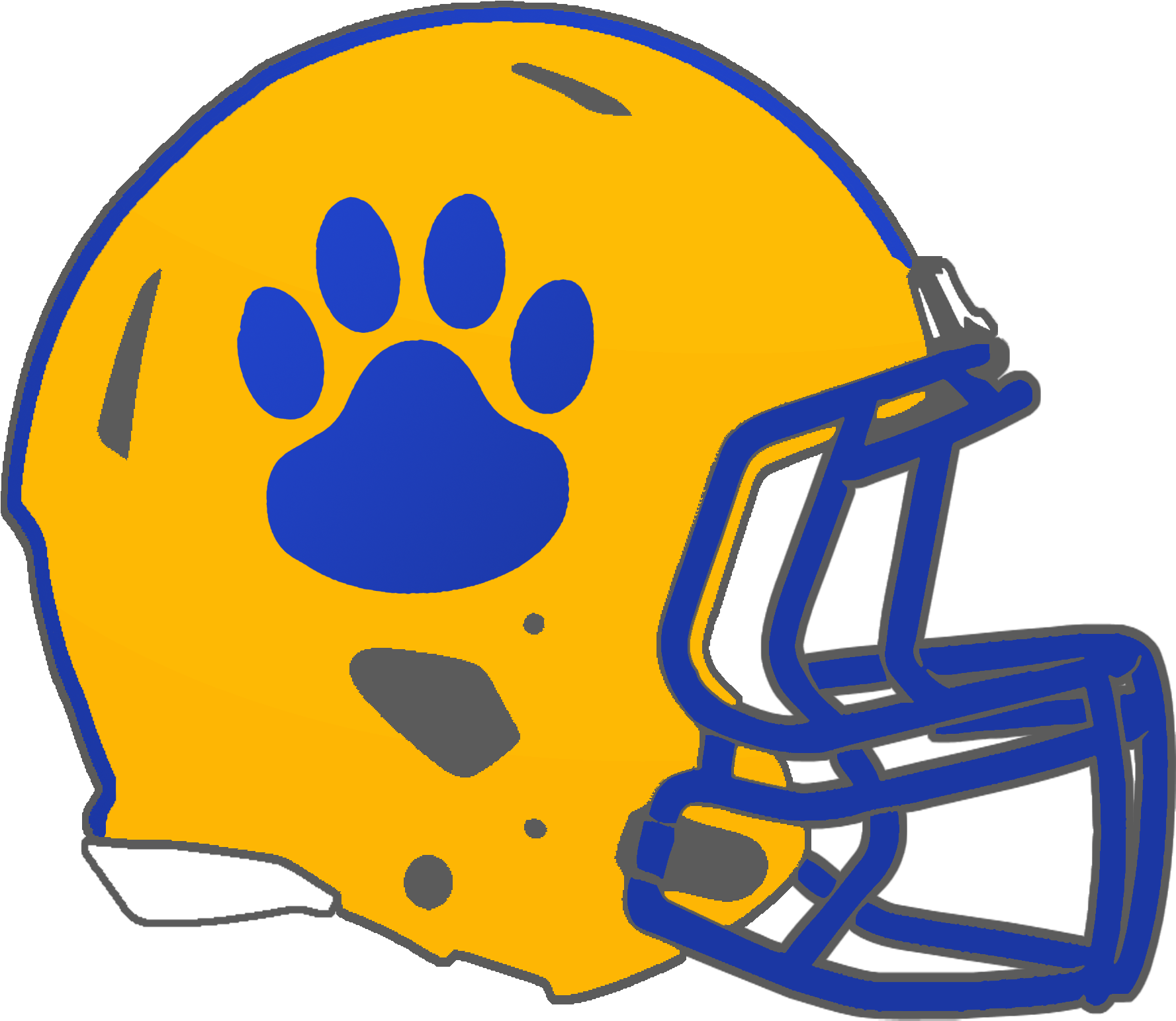 Quitman Panthers - Mississippi State Football Helmet (1800x1565), Png Download