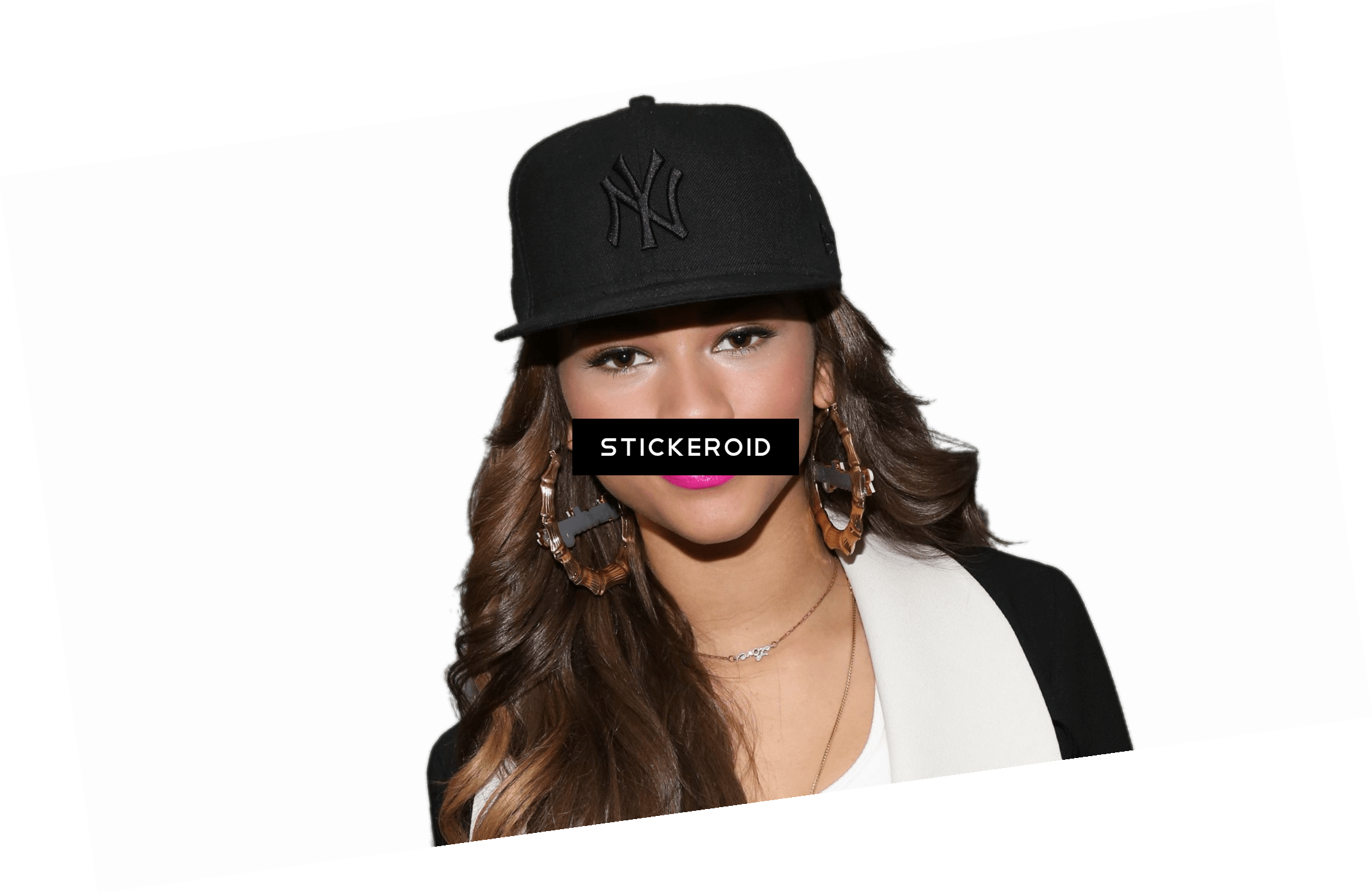 Zendaya Wearing Ny Cap - Girl (2179x1420), Png Download