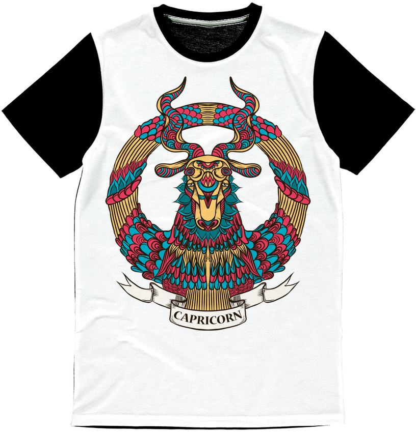Capricorn ﻿classic Panel T Shirt Apparel Michael's - T-shirt (1024x1024), Png Download