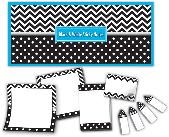 Black & White Sticky Notes - Post-it Note (590x590), Png Download