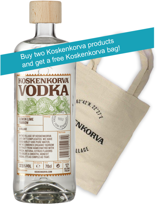 Koskenkorva Vodka - Lemon Lime Yarrow Flavoured Vodka (760x760), Png Download