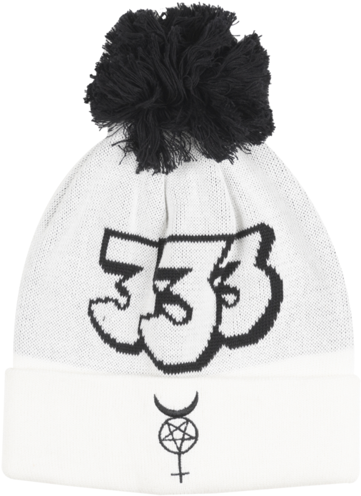 Black Scale Pentavenus 333 Knit Pom Beanie Hat Blvvck - Black Scale (540x720), Png Download