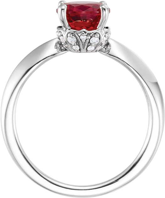Disney Inspired Engagements 14k White Ruby Diamond - Disney Enchanted Snow White Jewelry (691x685), Png Download