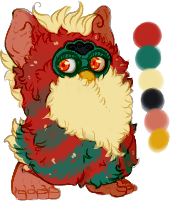 [a] Antique Christmas Furby - Christmas Furby (648x767), Png Download