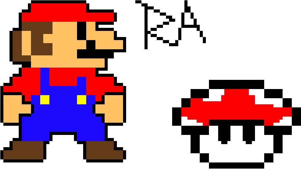 Mario Pixel Art - Mario (1070x650), Png Download