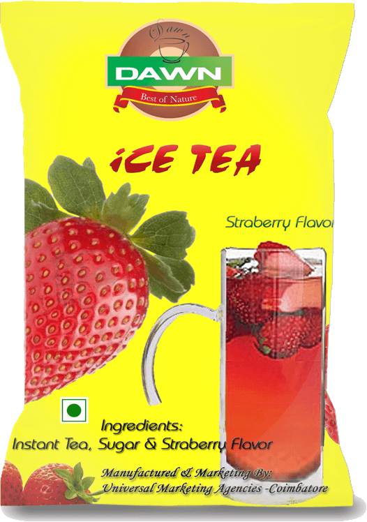 Ice Tea Strawberry Flavor - Strawberry (526x748), Png Download