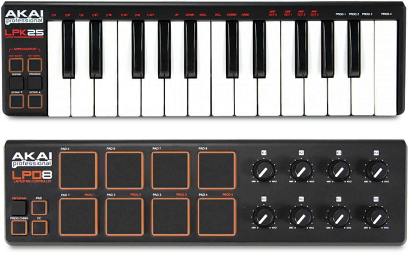 Lpk25 & Lpd8 - Akai Lpk 25 (1466x905), Png Download