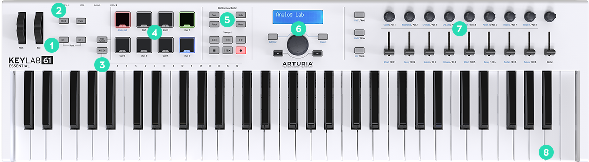 Arturia Keylab 61 Essential - Arturia Keylab Essential 61 (1199x414), Png Download
