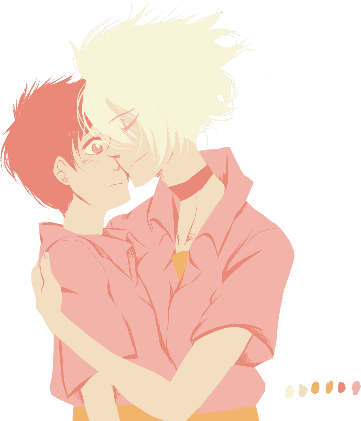“kaworu Nagisa And Shinji Ikari In Palette - Cartoon (1280x1656), Png Download