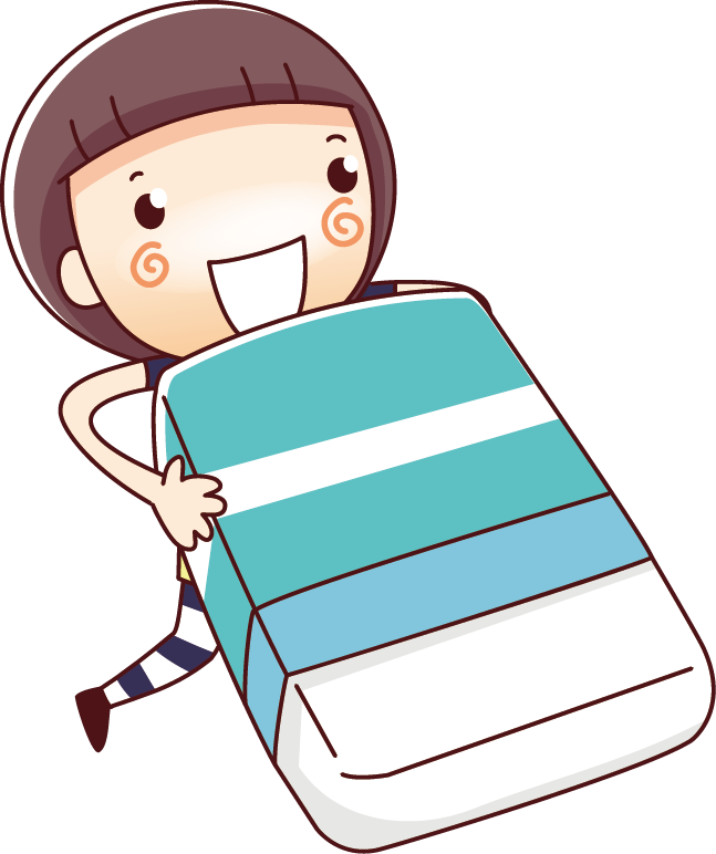 Girl Holding Apple Png - 橡皮 擦 卡通 圖 (647x772), Png Download