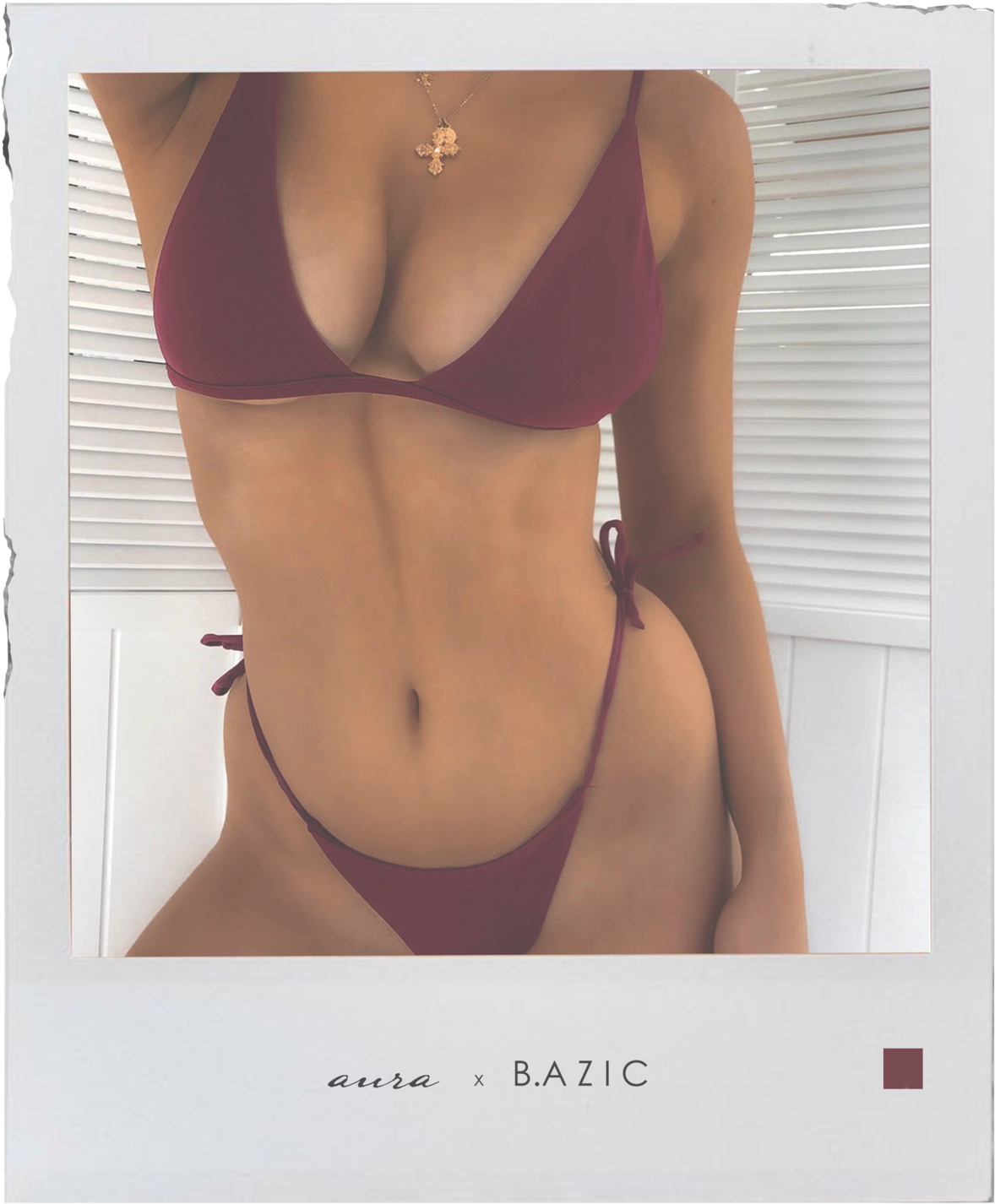 Aura Wine Bikini Top - Lingerie Top (1448x2048), Png Download