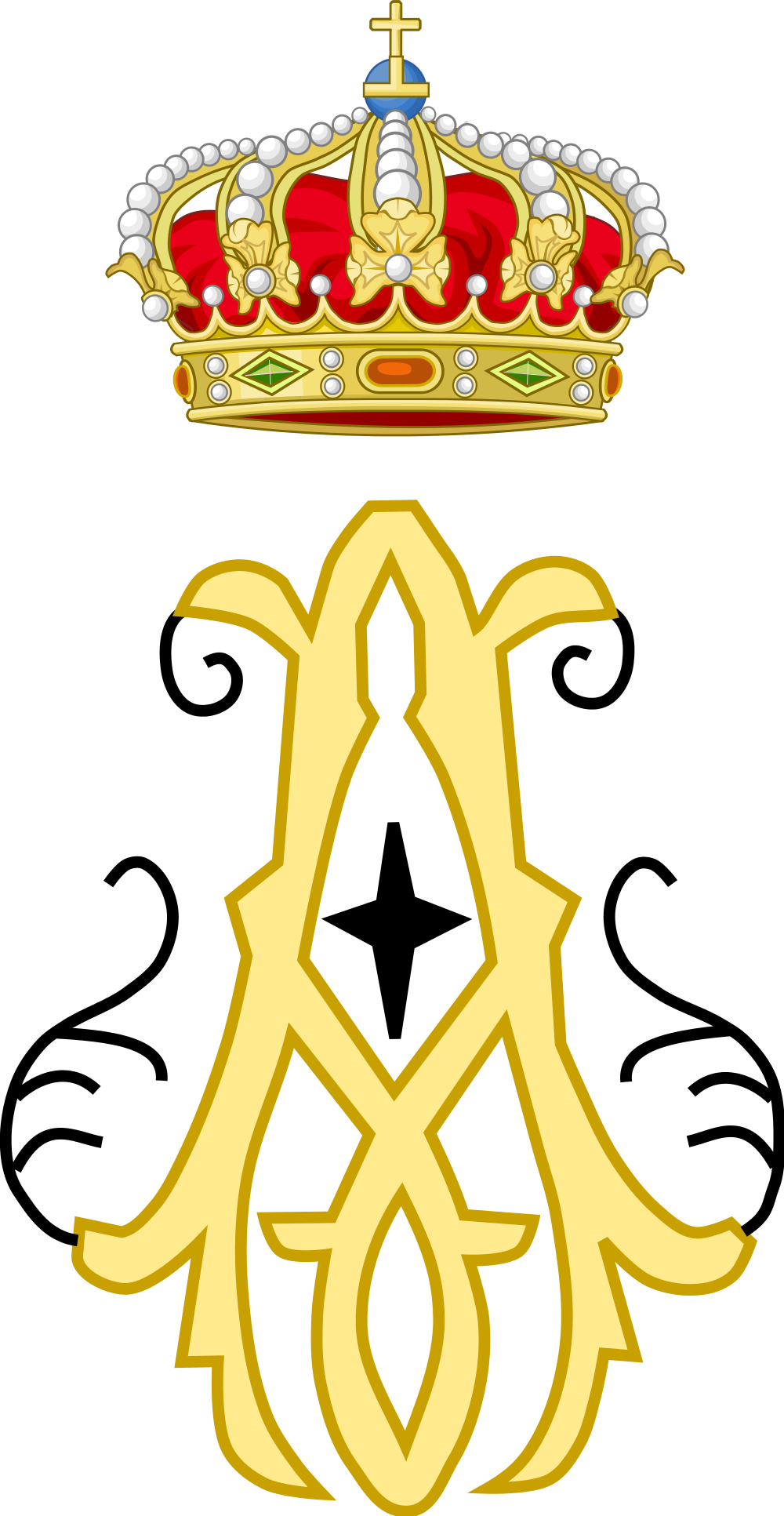 Open - Royal Monogram Prince Charles (1000x1933), Png Download