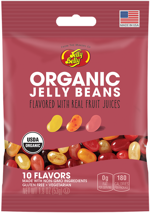 Jelly Belly Organic Jelly Beans - 10 Flavor - 5.5 Oz (741x742), Png Download