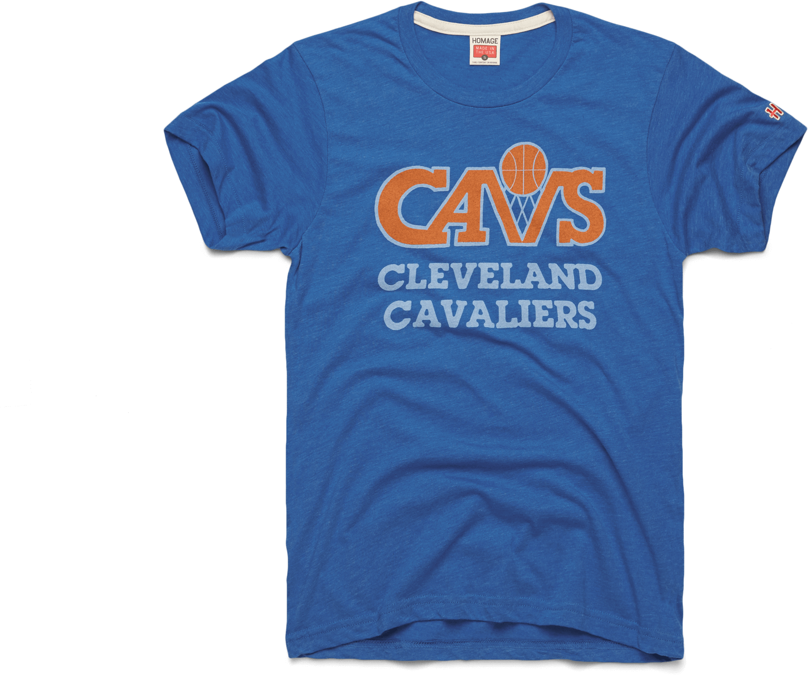 Cavs Blue And Orange 01010304918 Royal Blue Flat 8a59f455 - Cavs T Shirt For 2017 Finals (2000x2000), Png Download