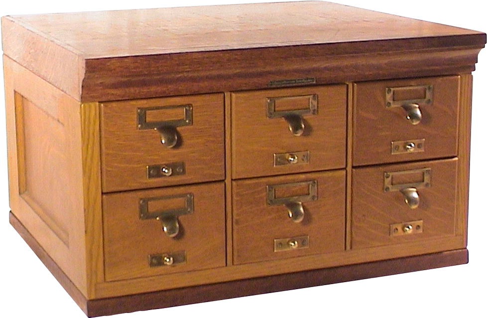 Download Oak 6 Drawer Card File Cabinet By Library Bureau Drawer