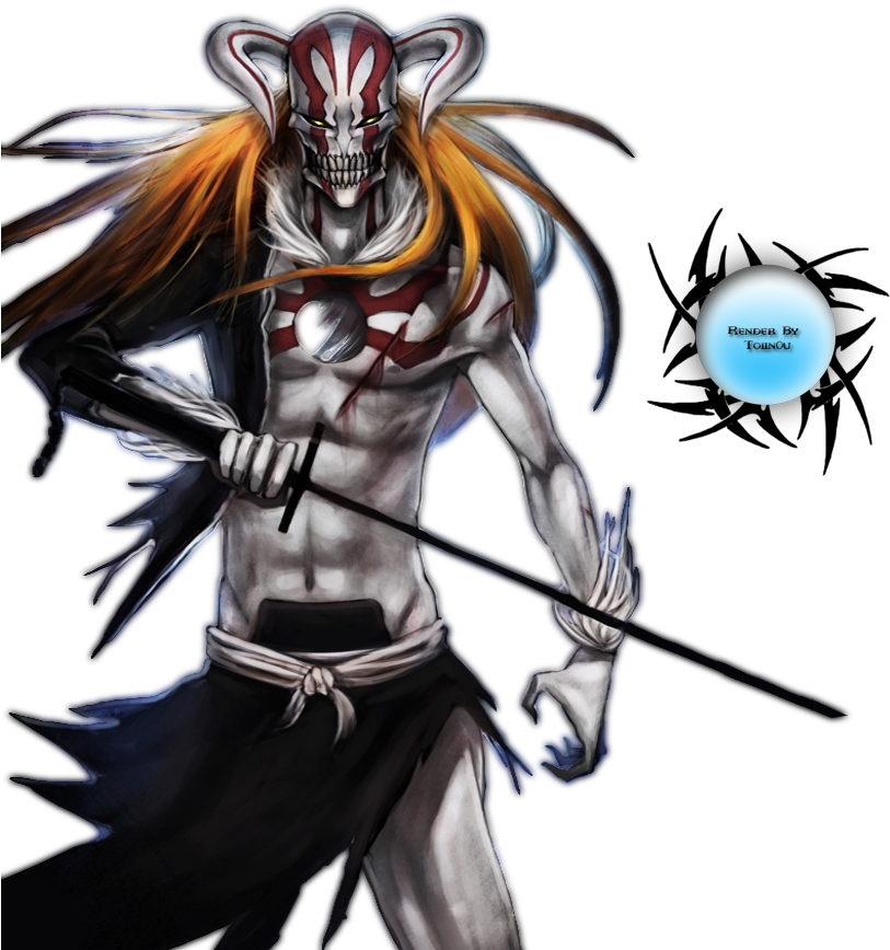 Hollow Ichigo 壁纸possibly Containing A Lippizan Titled - Bleach Ichigo En Hollow (828x867), Png Download