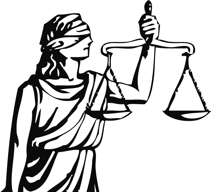 28 Collection Of Criminal Justice Drawings - Clipart Lady Justice (804x732), Png Download