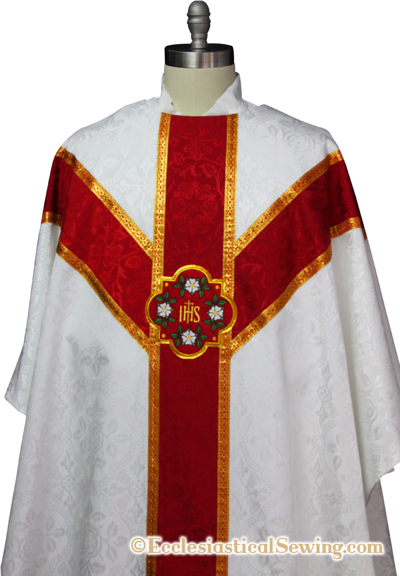 Gothic Chausble With Y Orphrey Bands Church Vestment - Vestment (800x1200), Png Download