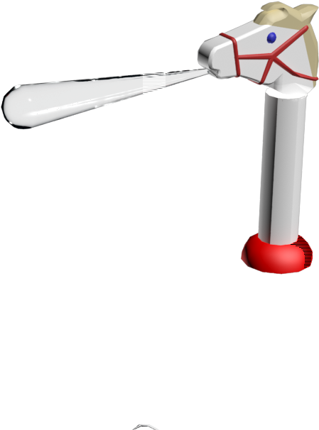 Western Hobby Horse Water Gun - Cat Grabs Treat (602x765), Png Download