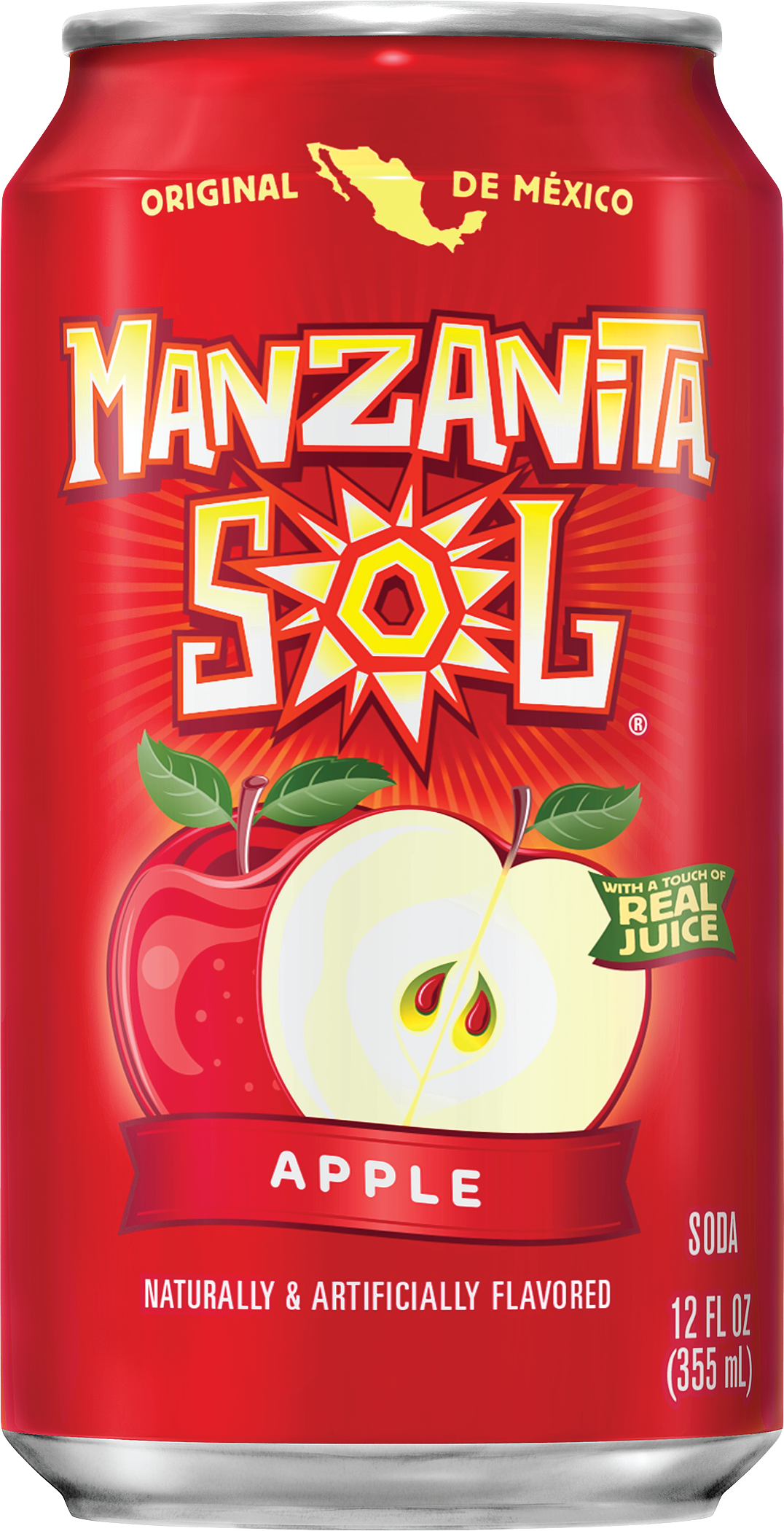 - Manzanita Sol - Manzanita Sol Apple Soda Can (1076x2100), Png Download