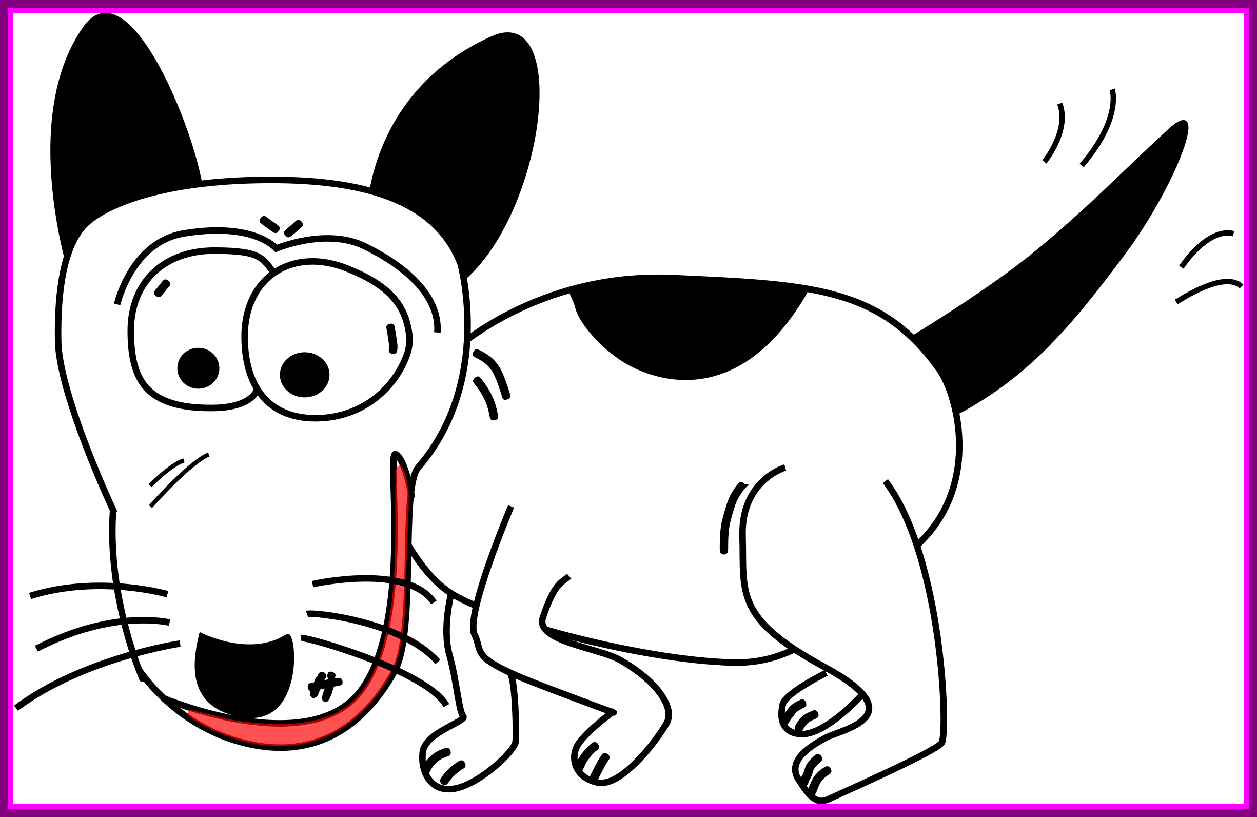 Amazing Dog Icons And - Public Domain Cartoon Dog (2450x1592), Png Download