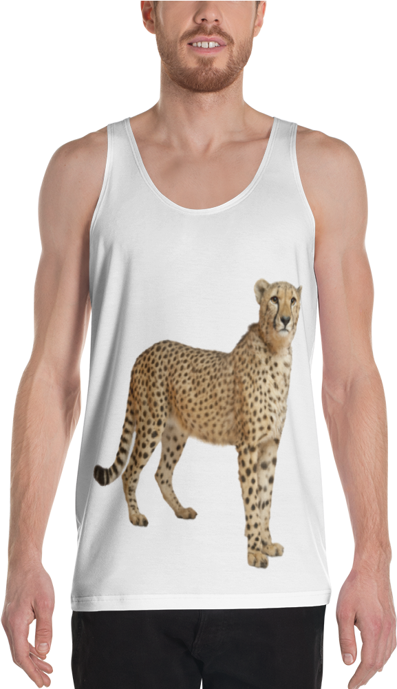 Cheetah Print Unisex Tank Top - Big Flash Cards Animals (1000x1000), Png Download