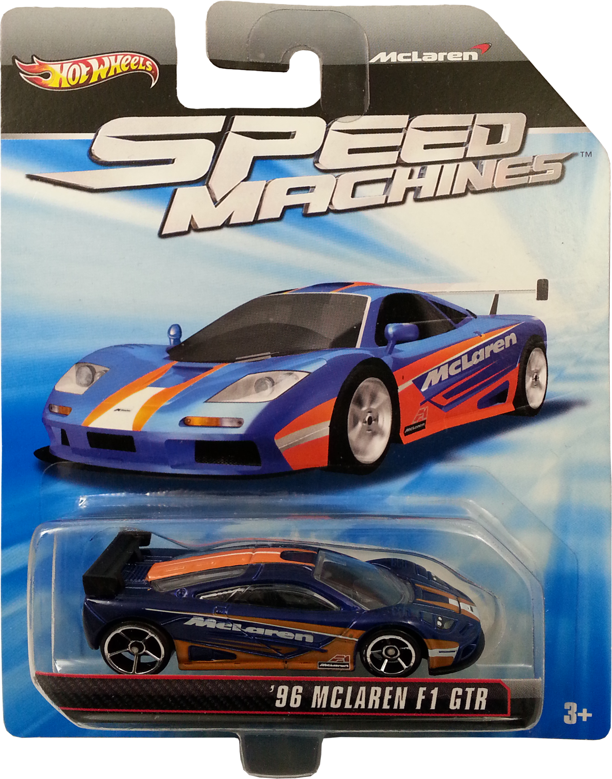 '96 Mclaren F1 Gtr Package Front - Hot Wheels Speed Machines Mclaren F1 Gtr (1961x2497), Png Download