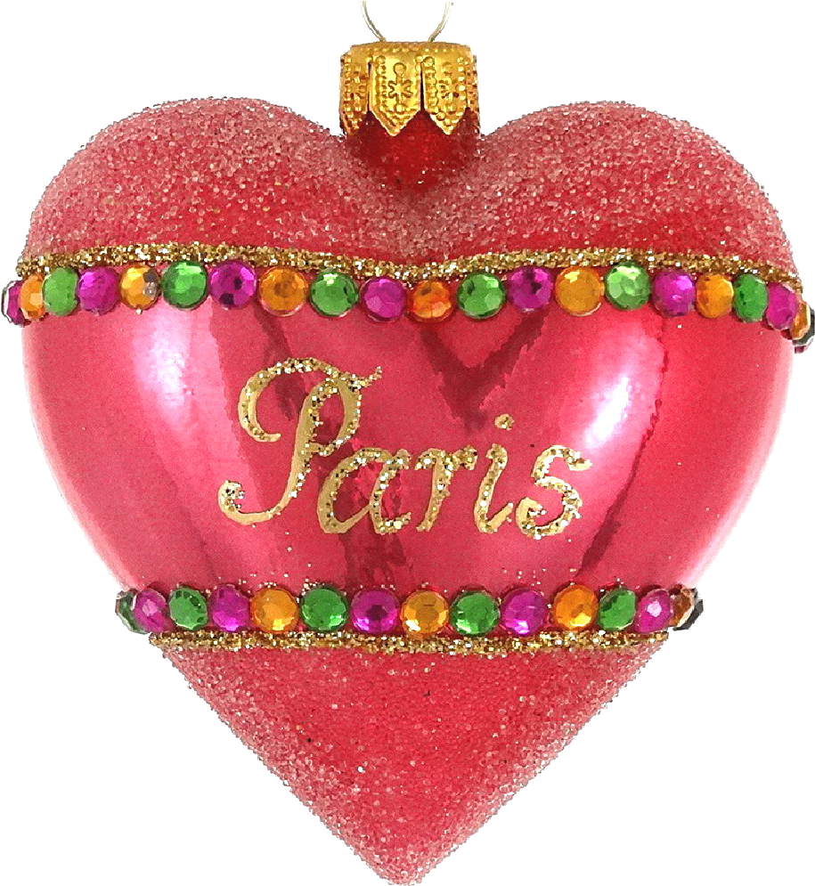 Paris Jeweled Heart - Paris (1024x1024), Png Download