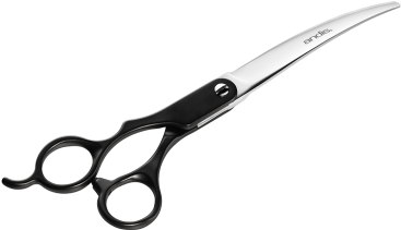 8" Curved Shear Left Handed - Andis 8 Straight Shears Left-handed Professional Dog (390x460), Png Download