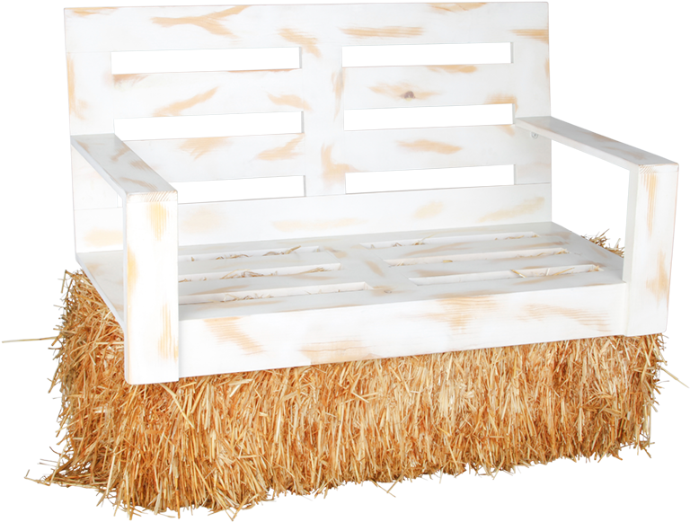 Hay Bale Bench - Bench (980x653), Png Download
