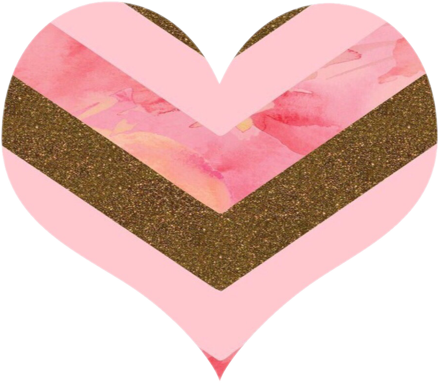 Hearts Love Goldglitter Glitter Freetoedit - Heart (894x780), Png Download