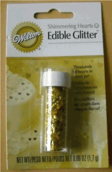 On Sale Wilton Gold Edible Hearts, Shop In Kenya - Gold Hearts Edible Glitter - 0.04 Oz Packet (700x700), Png Download