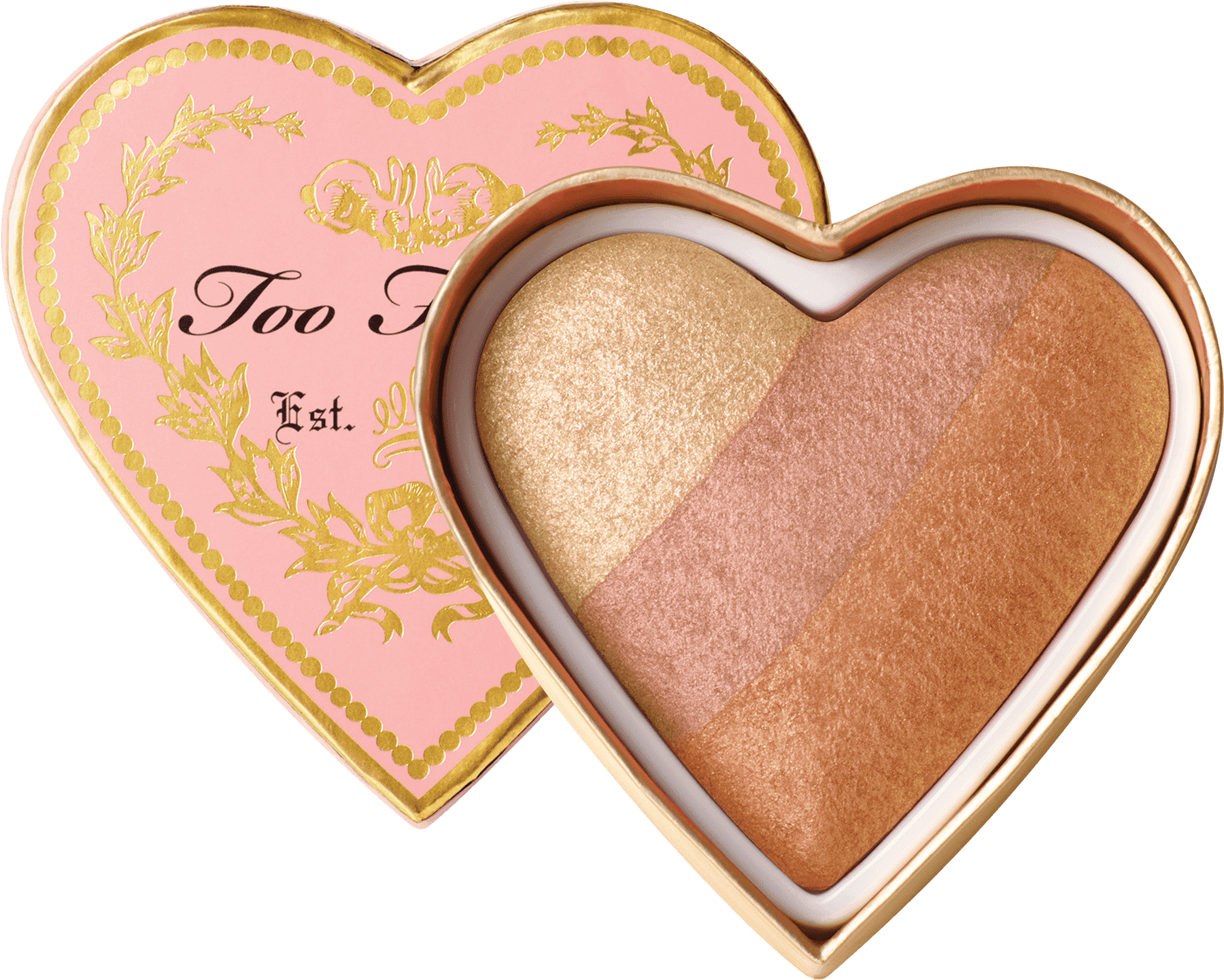 Sweethearts - Too Faced Heart Blush Peach (2000x1441), Png Download