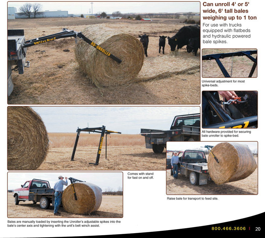 Big Bale Unroller Option - Winkel Bale Unroller (877x800), Png Download