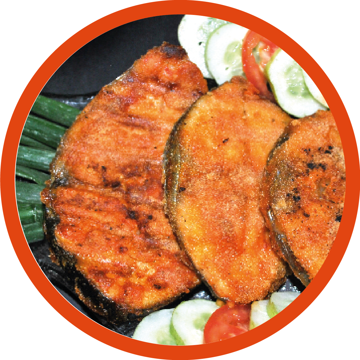 4 King Fish Pieces, Medium To Large Size Thinly Cut - King Fish Fry Png (1181x1181), Png Download