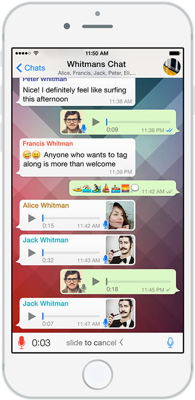 Voice Messages - Whatsapp Ios (480x900), Png Download